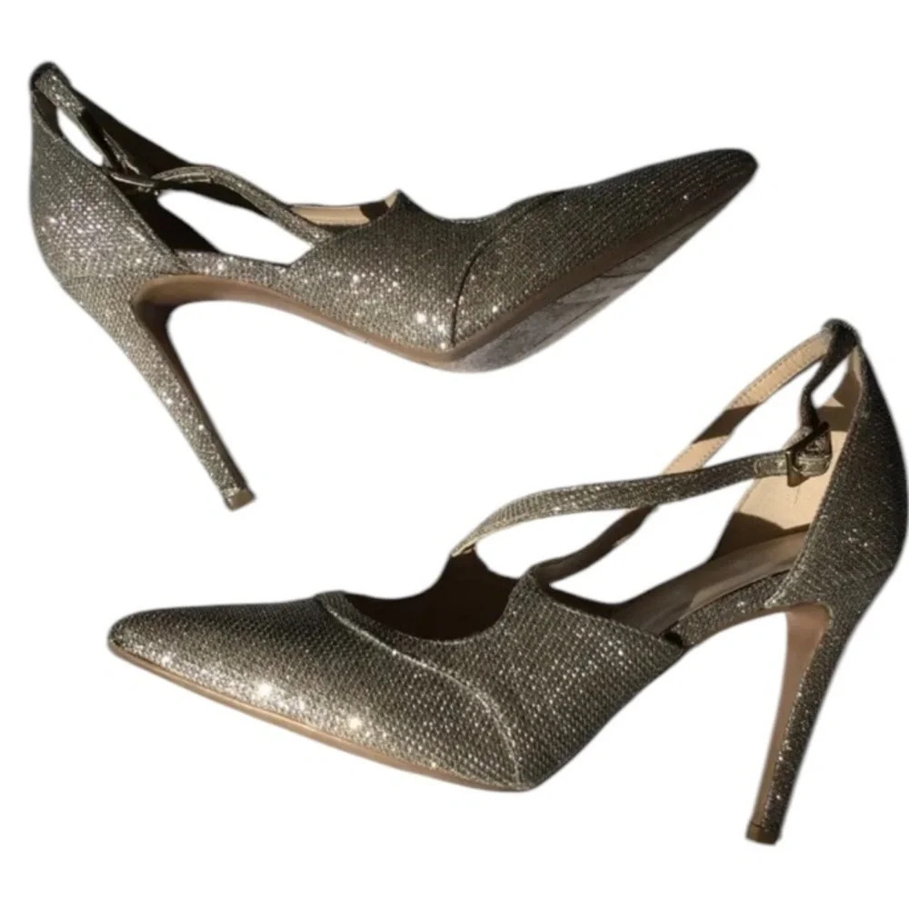 Marc Fisher Kaylane sparkly heels event evening holiday Size 9 - Picture 2 of 9
